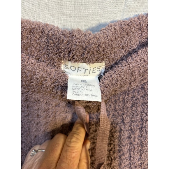SOFTIES Marshmallow Waffle Knit V Neck Long Sleeve Sweater Pant Set XL Driftwood - Picture 7 of 7